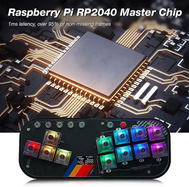 Alt view image 7 of 7 - SOCD Controller Fighting Stick  Compact Mechanical Switch Keyboard for Arcade and Mixbox Gaming