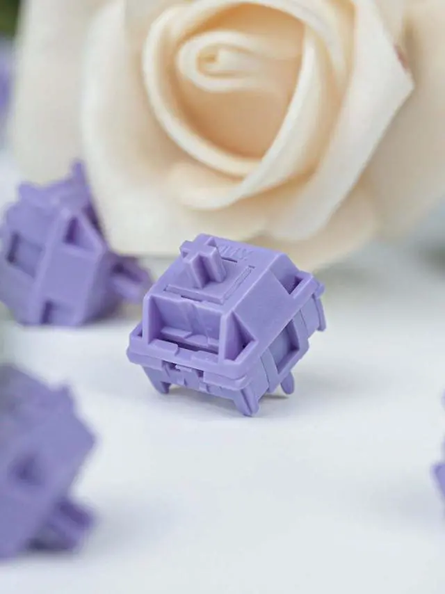 Alt view image 6 of 7 - Sillyworks HMX Hyacinth V2 Switch, 5Pin Linear Pre-Lubed Switch for Custom Mechanical Keyboard(V2U,90PCS)