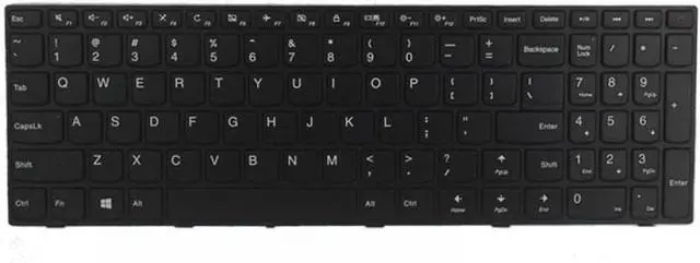 Alt view image 2 of 5 - US Keyboard Compatible with 110-15ISK 110-15IKB 110-17ACL 110-17IKB 110-17ISK Non Backlit with Frame