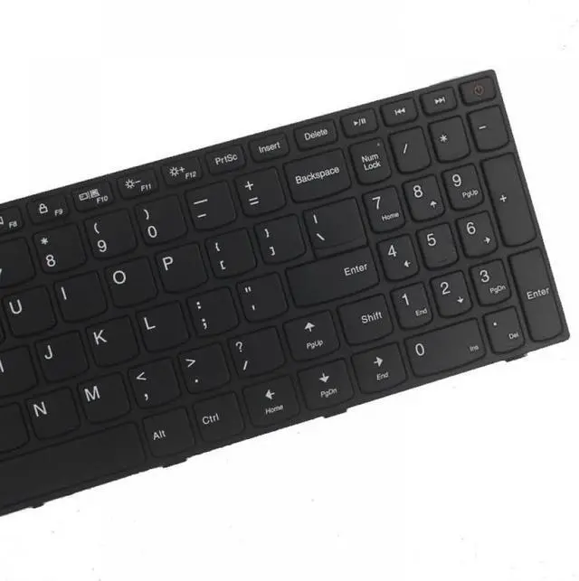 Alt view image 5 of 5 - US Keyboard Compatible with 110-15ISK 110-15IKB 110-17ACL 110-17IKB 110-17ISK Non Backlit with Frame