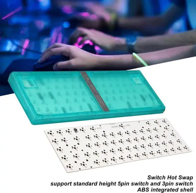 Alt view image 2 of 7 - DIY Mechanical Keyboard Kit, 67 Keys Wired Custom Gaming Keyboard, Switch Hot Swap, RGB Backlit, Support 5pin 3pin Switch, High Hardness ABS Shell (Green)