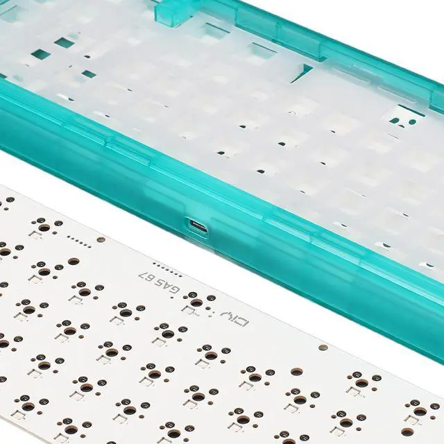 Alt view image 6 of 7 - DIY Mechanical Keyboard Kit, 67 Keys Wired Custom Gaming Keyboard, Switch Hot Swap, RGB Backlit, Support 5pin 3pin Switch, High Hardness ABS Shell (Green)