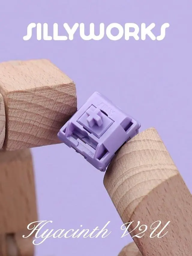 Alt view image 2 of 7 - Sillyworks HMX Hyacinth V2 Switch, 5Pin Linear Pre-Lubed Switch for Custom Mechanical Keyboard(V2U,90PCS)