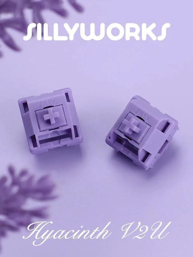 Alt view image 3 of 7 - Sillyworks HMX Hyacinth V2 Switch, 5Pin Linear Pre-Lubed Switch for Custom Mechanical Keyboard(V2U,90PCS)