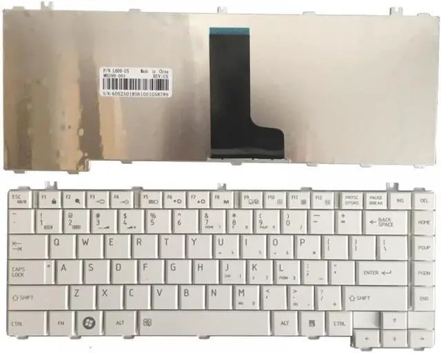 Main image of US Layout Keyboard Compatible with Satellite C600 C600D L640 L600 L600D L630 C640 C645 L700 L640 L645 L730 L635(White)