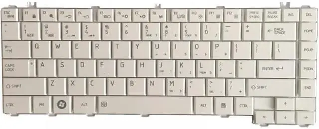 Alt view image 5 of 6 - US Layout Keyboard Compatible with Satellite C600 C600D L640 L600 L600D L630 C640 C645 L700 L640 L645 L730 L635(White)
