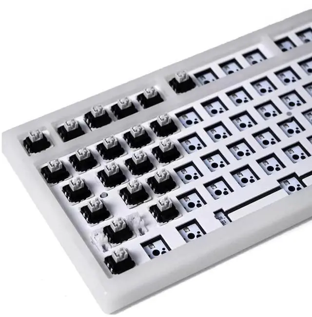 Alt view image 4 of 7 - GMBYLBY Gray Wood Lineared Switches Offering Crisped Sound and Seamlessly Typing for Gamers and Office Pre Lubrication Hot Swap