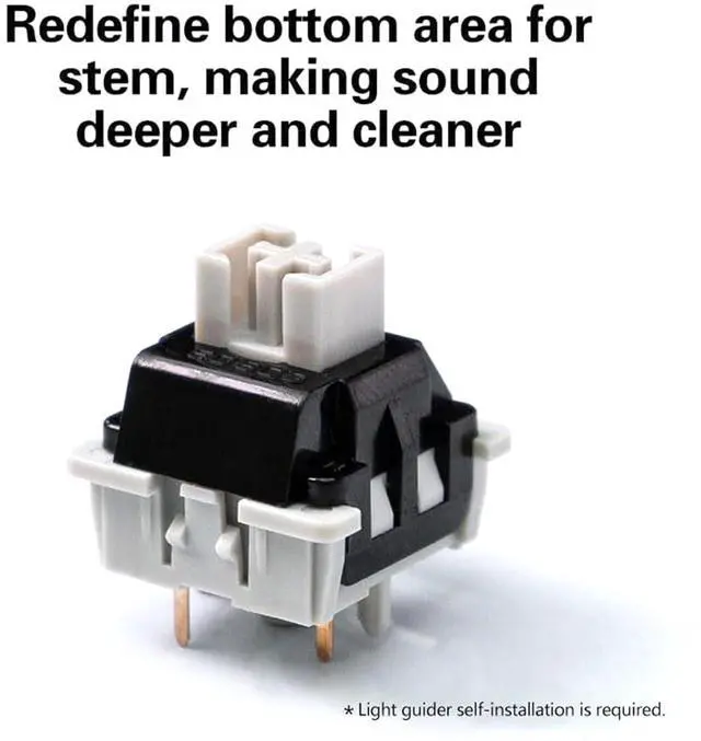 Alt view image 3 of 7 - Hot Swappable Lineared Switches Wood Gray 2-Stage Spring Pre Lubricated Switches Set for Customize Mechanical Keyboards