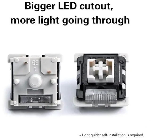 Alt view image 7 of 7 - Hot Swappable Lineared Switches Wood Gray 2-Stage Spring Pre Lubricated Switches Set for Customize Mechanical Keyboards