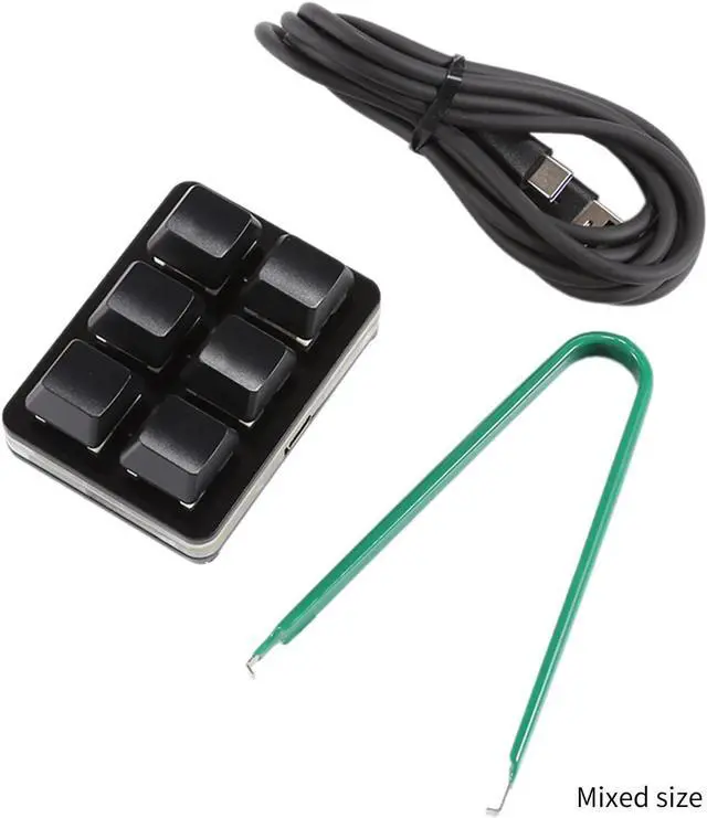 Alt view image 5 of 7 - STBQHG USB Game Mechanical Keypad Keyboard Macros Programmable Game Assist Keypad 6Keys RGB