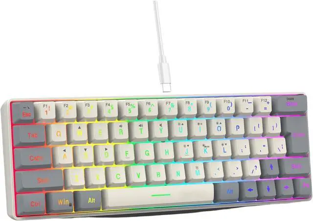 Main image of GMBYLBY Gaming Mechanical Keyboard Blue Backlits 63 Key Corded Office Keyboard LED Gaming Keyboard for Computer Laptop