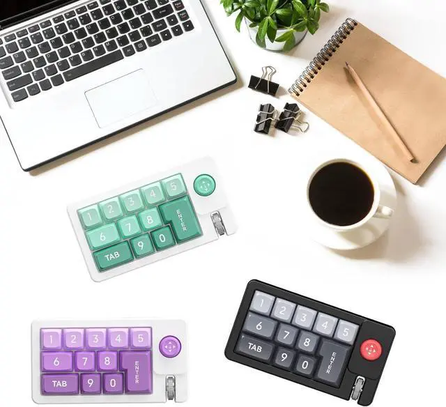 Alt view image 2 of 7 - STBQHG K810 Corded Mechanical Gamers Keyboard Hot-Swappable with Lighting Programmable Macros Joystick Small Keypad 12Keys