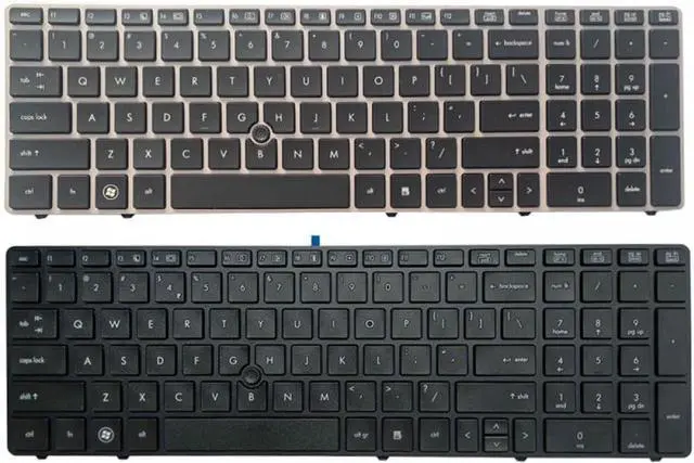 Alt view image 2 of 6 - US Keyboard Replacement Compatible with 8560p 8570p 8560b 6560b 6565b 6560p with Pointing Stick Compatible with Similar Models(Silver)