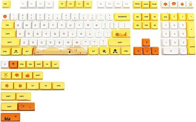 Main image of 129Keys Keycaps Height DYE-SUB Keycap for Switches Mechanical Keyboards Autumn Keycap