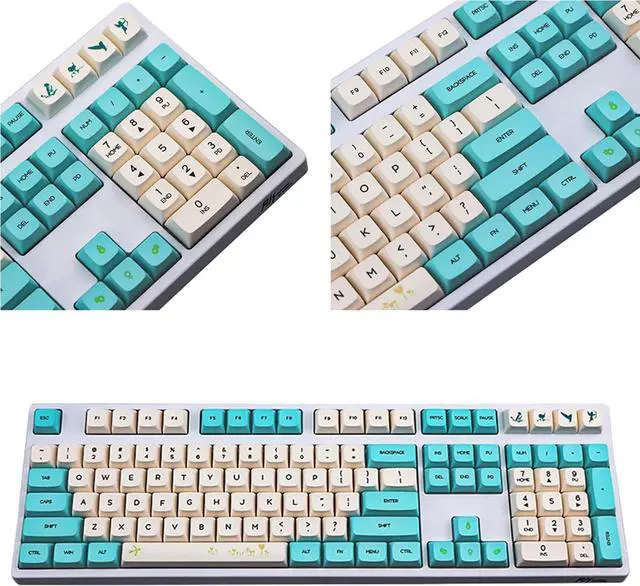 Alt view image 2 of 7 - 130 Key Key Cap Height Key Complete Set Spring Flower Dye Sublimation for Mechanical Keyboard