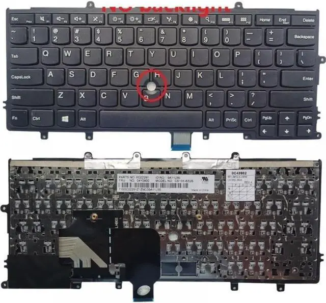 Main image of US Keyboard Compatible with X230S X240S X240I X240 X250 X260S X270 Compatible with 04X0177 04Y0900 Black Keyboard(NO Pointing Stick)