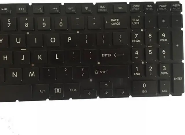 Alt view image 3 of 5 - Backlit English Keyboard Compatible with Satellite L50B L55B S55B S50B Compatible US Layout Black