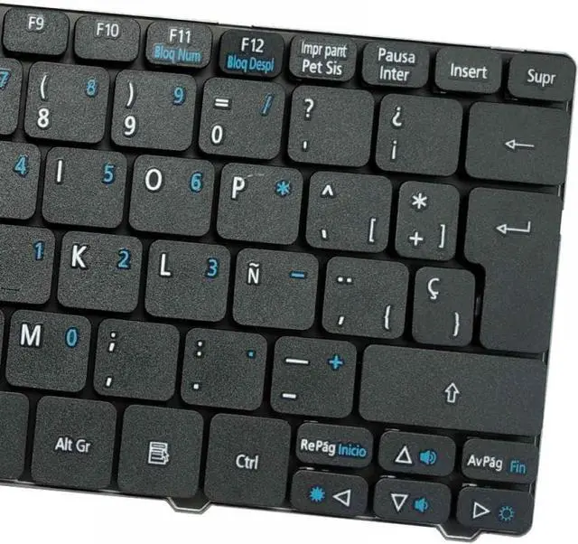 Alt view image 2 of 5 - Spanish Keyboard Compatible with Aspire ZE6 ZE7 PAV70 PAV80 NAV50 350 EM350 NAV51 355 EM355 D255E AOD255E NAV70 POVE6 SP Keyboard