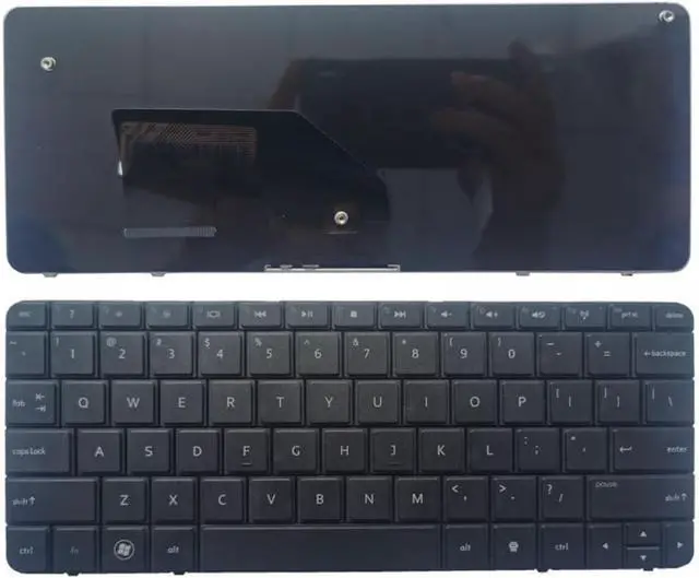 Main image of US Keyboard Compatible with Compaq CQ10 110-3000 110-3019TX 3069TX Compatible with 608769-001 606618-001 Black
