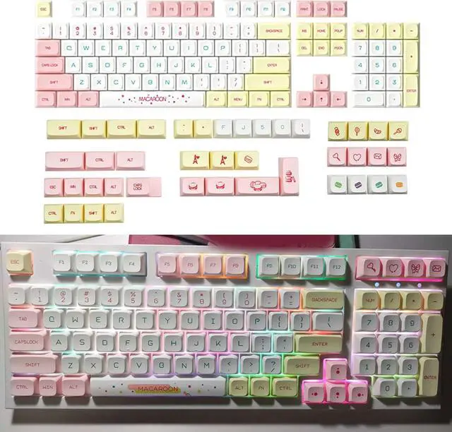 Alt view image 2 of 7 - Upgraded Mechanical Keyboard Key Caps Colorful 146 Pieces Colored Key Caps Set