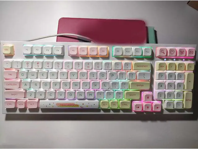 Alt view image 7 of 7 - GAOSHA 146PCS Keycaps Colorful Keycaps for Mechanical Keyboards Colorful Dye Sublimation Keycap Set