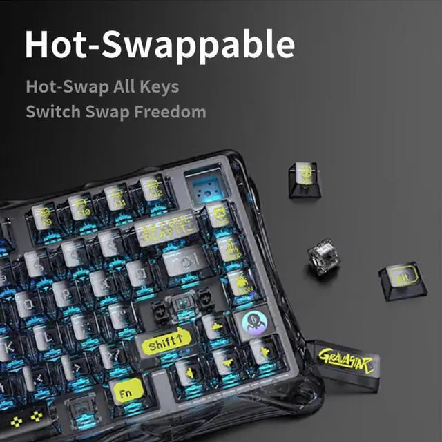 Alt view image 3 of 7 - 2025 Latest Mechanical Keyboard, Ideal for Office Typing with Stunning RGB Lighting. Features a one-Year Warranty, Doorstep delivery, and Exceptional Value for Money.