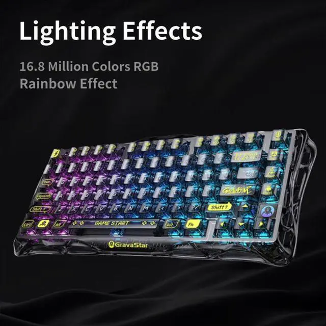 Alt view image 4 of 7 - 2025 Latest Mechanical Keyboard, Ideal for Office Typing with Stunning RGB Lighting. Features a one-Year Warranty, Doorstep delivery, and Exceptional Value for Money.