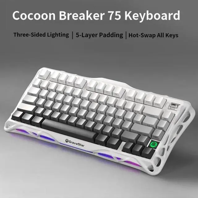 Alt view image 7 of 7 - 2025 Latest Mechanical Keyboard, Ideal for Office Typing with Stunning RGB Lighting. Features a one-Year Warranty, Doorstep delivery, and Exceptional Value for Money.