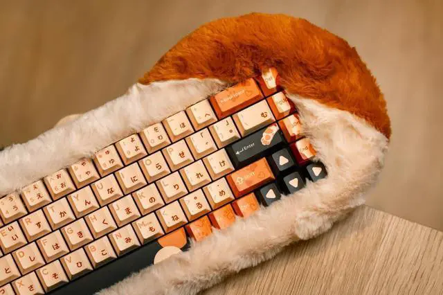 Alt view image 5 of 7 - DRY STUDIO PETBRICK 65 2.4G Wireless Gaming Keyboard 65%, World's First Fluffy, Pettable Custom Mechanical Leaf Spring Keyboard, Switch Between Two Styles Any Time, Odd Eye