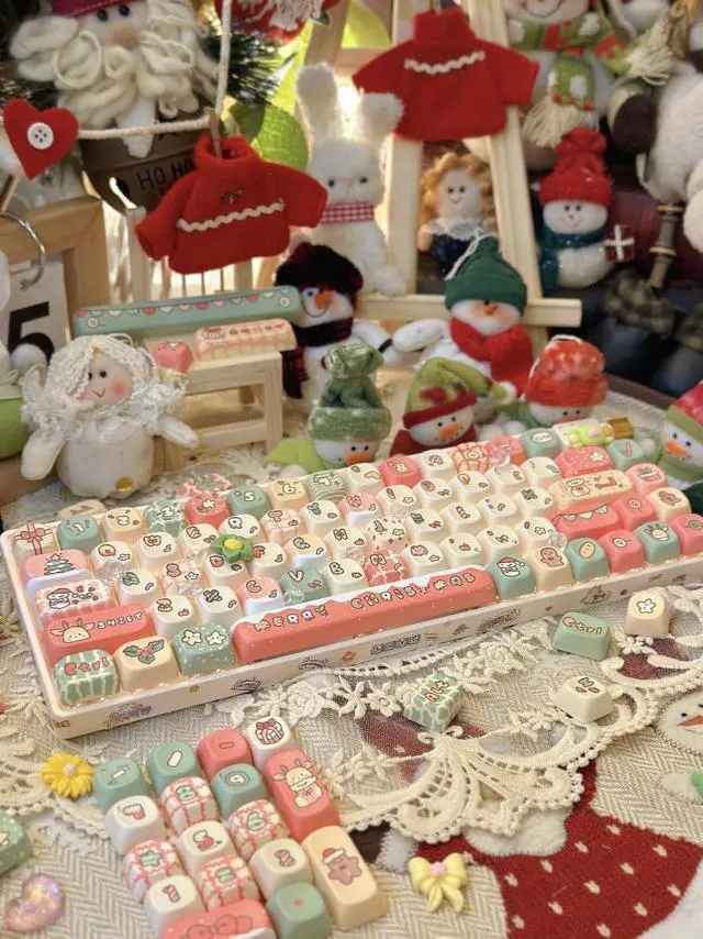 Alt view image 5 of 5 - Christmas Wish Keycaps Customized Kit Mechanical Keyboard Keycaps Cute Keycaps Girls Style Office Literature Creation