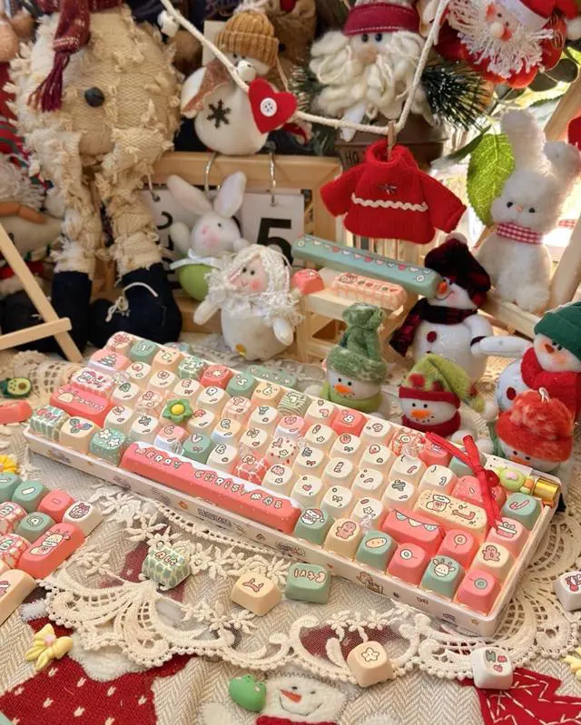 Alt view image 4 of 5 - Christmas Wish Keycaps Customized Kit Mechanical Keyboard Keycaps Cute Keycaps Girls Style Office Literature Creation