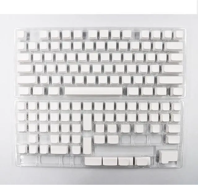 Alt view image 4 of 7 - Rdxanc XDA Keycaps Thick DyeSub for 134Keys Mechanical Keyboard White Keycap Set