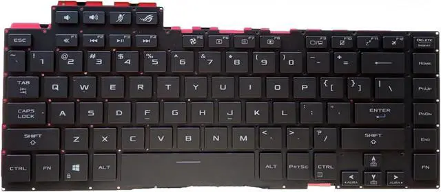 Alt view image 3 of 3 - Backlit Keyboard Compatible with GA502 GA502G GA502D GU502G GU502DU GU502LW GX502 GX502G Models