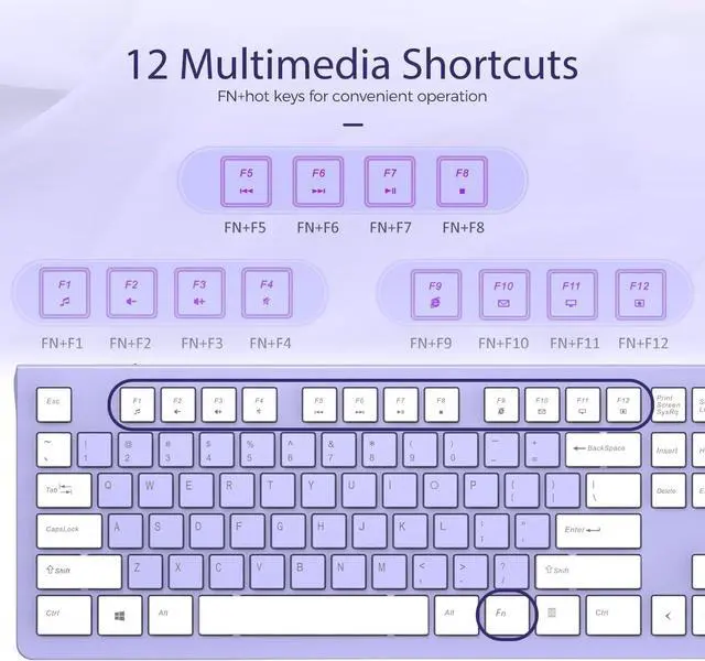 Alt view image 4 of 7 - COLIKES Computer Keyboard Wired, Plug Play USB Keyboard, Low Profile Chiclet Keys, Large Number Pad, Caps Indicators, Foldable Stands, Spill-Resistant, Anti-Wear Letters for Windows PC Laptop, Purple