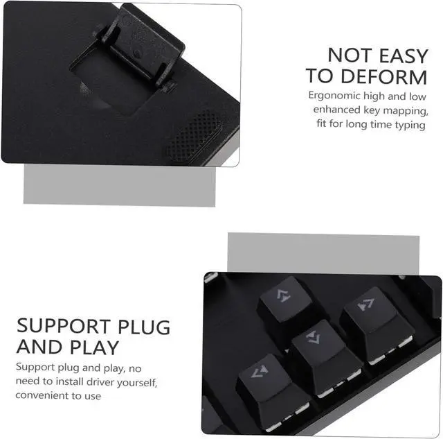 Alt view image 4 of 7 - HOMSFOU RGB Backlit Mechanical Gaming Keyboard 104 Keys Multimedia Knob Wired Suitable for Gamers and Office Use