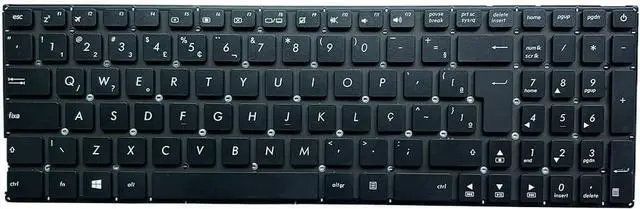 Alt view image 3 of 4 - X543 Brazilian Keyboard Compatible with X540 X540LA A540 X543U X543UA X540LJ X540SA X540Y X540UB X540UV X540MA F540Y R540MA R543MA