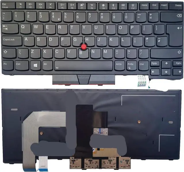 Main image of UK Backlight Keyboard Compatible with T470 T480 Models 01HX447 01HX487 01AX516