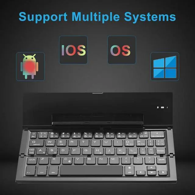 Alt view image 2 of 7 - Mini Foldable BT Keyboard Portable for Phones
