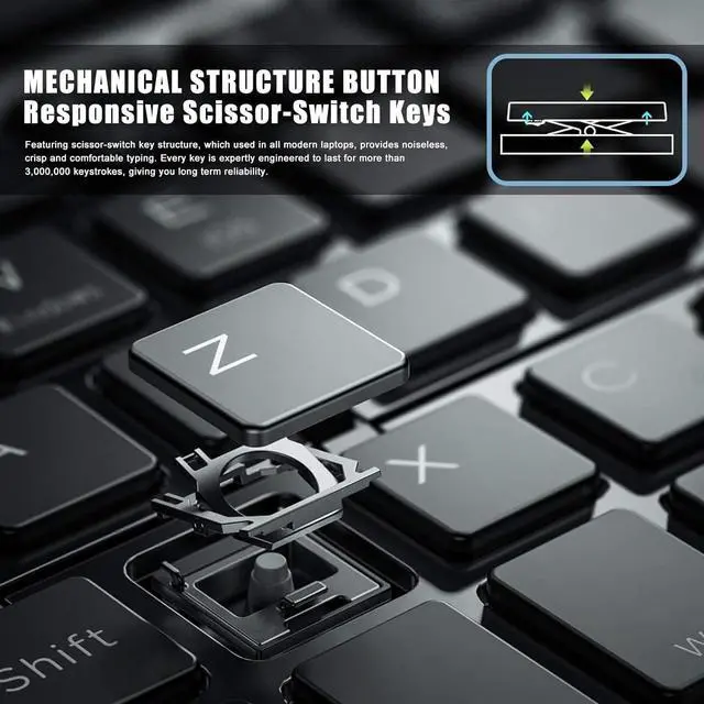 Alt view image 3 of 7 - Mini Foldable BT Keyboard Portable for Phones