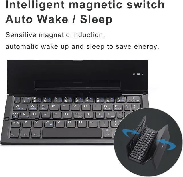 Alt view image 4 of 7 - Mini Foldable BT Keyboard Portable for Phones