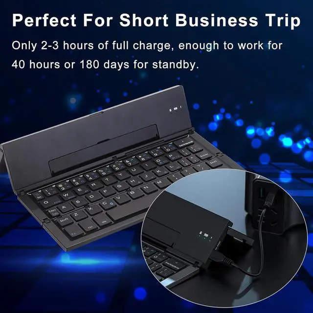 Alt view image 5 of 7 - Mini Foldable BT Keyboard Portable for Phones