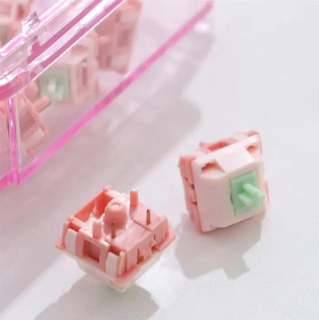 Alt view image 2 of 6 - BSUN Aniya Switch R2, 5Pin Pre-Lubed Linear Cream Switch for Custom Mechanical Keyboard(45g,110PCS)