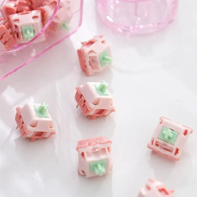 Alt view image 3 of 6 - BSUN Aniya Switch R2, 5Pin Pre-Lubed Linear Cream Switch for Custom Mechanical Keyboard(45g,110PCS)