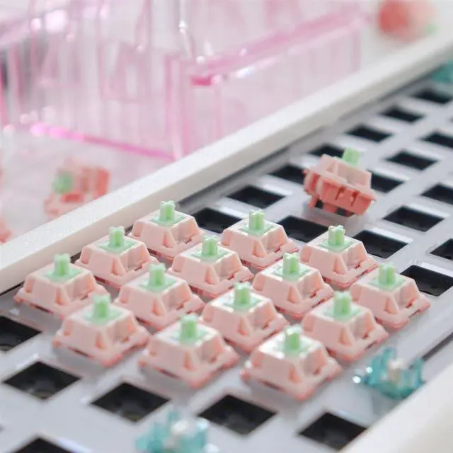 Alt view image 5 of 6 - BSUN Aniya Switch R2, 5Pin Pre-Lubed Linear Cream Switch for Custom Mechanical Keyboard(45g,110PCS)