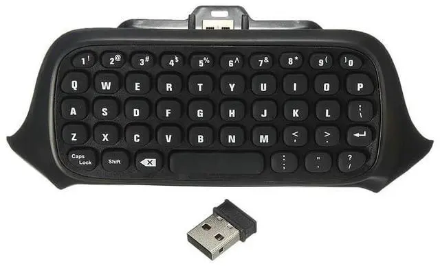 Main image of Multitools Accessories Small 2.4G USB Mini Wireless Chatpad Message 47 Keys Keyboard Keypad Game Controller Wireless Keyboard Black/White for Xb0x ONE - (Color: Black)