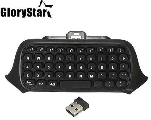 Alt view image 2 of 7 - Multitools Accessories Small 2.4G USB Mini Wireless Chatpad Message 47 Keys Keyboard Keypad Game Controller Wireless Keyboard Black/White for Xb0x ONE - (Color: Black)