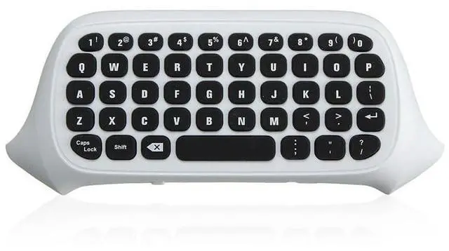 Alt view image 4 of 7 - Multitools Accessories Small 2.4G USB Mini Wireless Chatpad Message 47 Keys Keyboard Keypad Game Controller Wireless Keyboard Black/White for Xb0x ONE - (Color: Black)