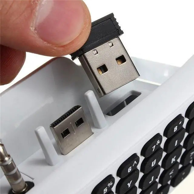 Alt view image 6 of 7 - Multitools Accessories Small 2.4G USB Mini Wireless Chatpad Message 47 Keys Keyboard Keypad Game Controller Wireless Keyboard Black/White for Xb0x ONE - (Color: Black)