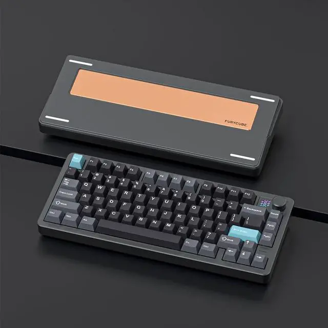 Main image of Sequin XQT F75 Tir-Mode 75% Mechanical Gaming Keyboard,Programmable,RGB Backlit,80 Keys Hot Swappable,8000 mAh Battery,Gray(Matcha Latte Switch)