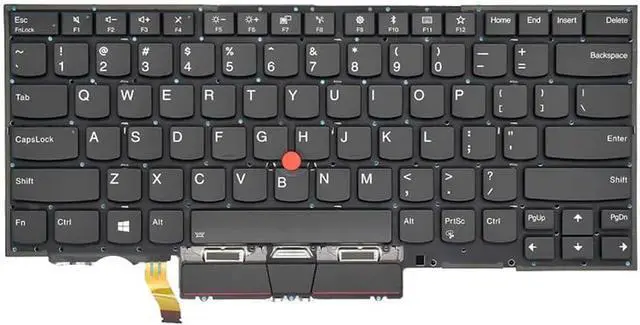 Alt view image 2 of 5 - Backlit Keyboard Compatible with X1 Carbon 7th Gen 9th Gen 2019 Models 20QD 20QE 20R1 20R2 Russian Layout